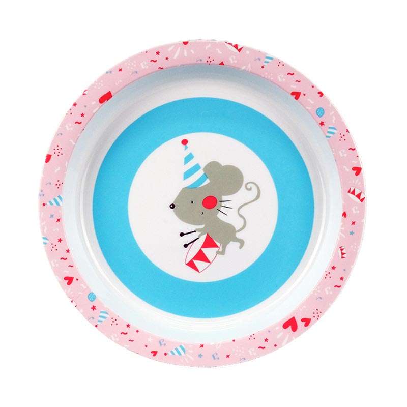 صب حقن لوحة الطعام في ملصق القالب